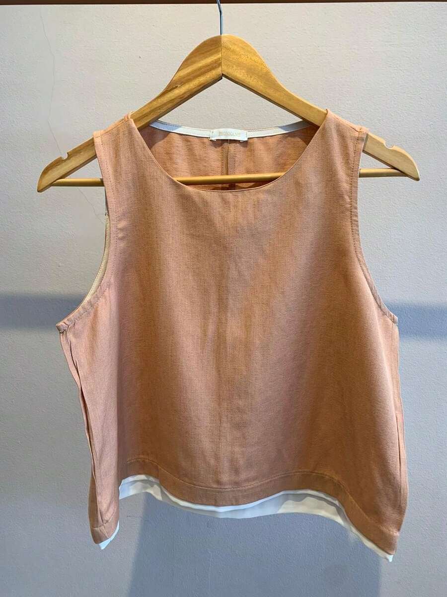 Women's Tank Top Casual Basic - 淺褐色的 - 查看 1