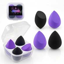 2 Orchids Makeup Sponge - 4  Sponge Set For Women &Amp; Teens, Sponge Makeup Applicator, Foundation Sponge For Liquid, Makeup Sponges For Blending, Soft Beauty Sponge Set - trắng - Xem 1