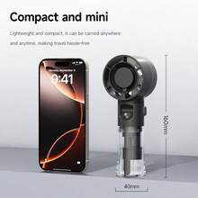800mAh Handheld Misting Fan, Portable 4-Speed Rechargeable Personal Fan With Nano Mist, Quiet Design, Suitable For Travel, Office, Outdoor Use - 手持 - 查看 10