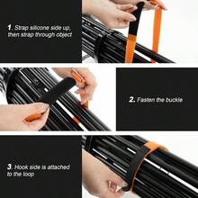 Straps Rack With - CARGEN Multi-Purpose Tighten Straps, Tie Downs Wheel Stabilizer Strap Transportation And Storage, 2PCS, Black, 1x 26 - Black + 26" - View 4