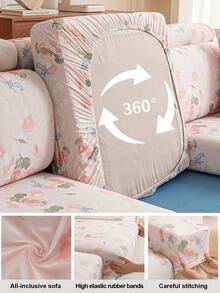 1pc Ice Silk Sofa Cover, Universal Anti-Slip Sofa Slipcover, Elastic Cooling Sofa Protector - Sweet Puff - View 9
