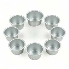 4pcs/6pcs/8pcs 9.5cm Aluminum Baking Cake And Pudding Molds - Non-Stick, Easy Release, Easy To Clean, Perfect For Baking Muffins, Pudding, Chocolate Lava Cakes, Brownies And More. - View 13