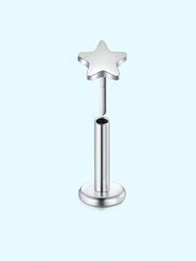 1 chiếc khuyên tai sụn 16G 20G, khuyên tai vành tai, trang sức xỏ lỗ tai bằng thép không gỉ 316L, khuyên tai sụn không ren, khuyên tai dạng phẳng có chốt đẩy, trang sức xỏ lỗ tai cho nữ, khuyên tai thời trang hình trái tim/bướm/sao/trăng/phẳng/hình cầu/hoa, đính đá CZ nhiều màu. - Nhiều màu - Xem 34