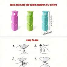 Clips de colores aleatorios para bolsas de pan, clips para bolsas de bagels, clips de sellado, cierres de fácil apriete, adecuados para sellar diferentes bolsas, suministros de cocina para el hogar - Múltiples estilos - Ver 2