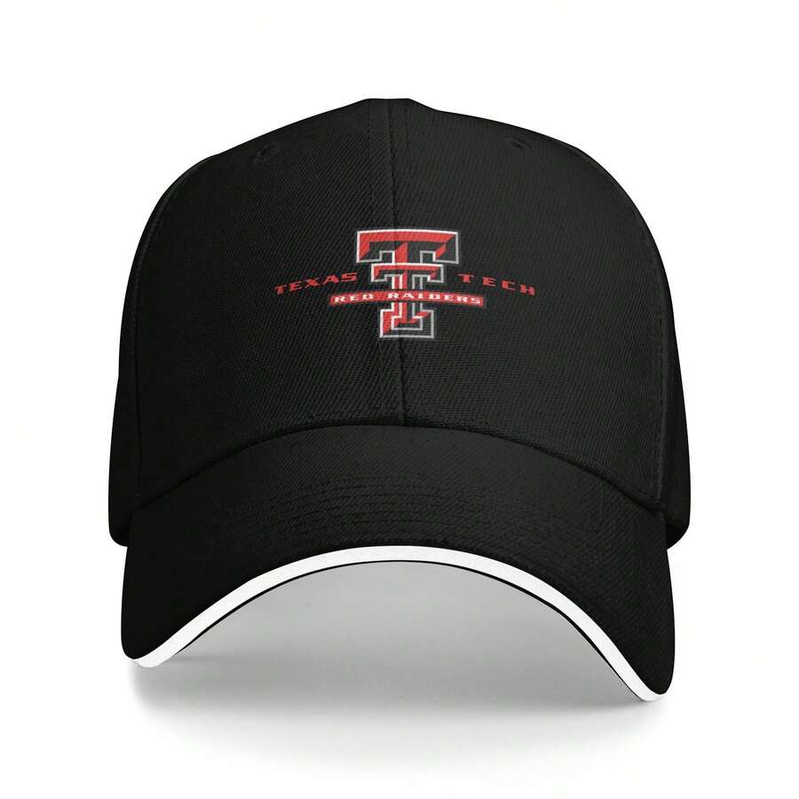 Texas Tech Red Logo 2003 Washed-Cotton Plain Structured Baseball Cap, Vintage Adjustable Dad Hats Gift For Men/Women - màu đen - Xem 1