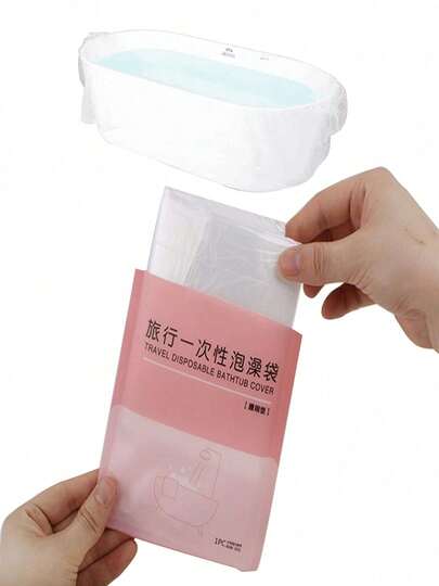 2/5/10 chiếc túi lót bồn tắm dùng một lần, túi nhựa cỡ lớn phù hợp cho bồn tắm ở tiệm làm tóc, nhà và khách sạn (102 x 47 inch), đóng gói riêng lẻ (Túi tắm)