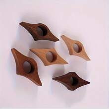 1pc Wooden Texture Page Holder Ring, Prevents Page Curling, Frees Hands For Reading Textbooks, Novels, Journals, Smooth Tactile Feel, Suitable For Students Back To School Reading Scenarios. Circular Design Fits Finger, Single-Handed Easy Page Fixation, Prevents Book Rebound And Curling. - A - View 3