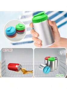 6 nắp đậy lon silicon tái sử dụng, thích hợp cho lon nước ngọt, bia, nước tăng lực, nước ép trái cây. - Nhiều màu - Xem 3