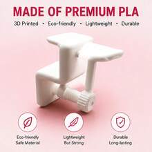 3D Printed Desk Headphone Holder Clamp, Adjustable Under-Desk Hook, PLA Minimalist Headset Stand, Space Saving Organizer - Multicolor - View 6