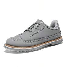 Men's Golf Shoes, Suitable For All Seasons, Snug Fit, Durable Construction, Rubber Anti-Slip Outsole, Comfortable Lining, Free Swing, Enjoy Sports, Multiple Colors, Popular Globally - Light Grey - View 11