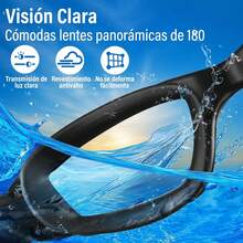Goggles Natación, Kit de Gogles Adulto Natacion 5 en 1, snatacion Mujer Hombre, Natacion Con Tapones Oidos, Pinza Nasal, Bolsa Impermeable para Celurares y Gorro de Natación - ROSA - Ver 4