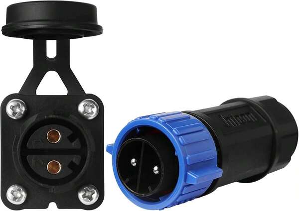Trolling Motor Plug Receptacle Set, 12V/24V/ 36V/48V Plug For Trolling Motor/Down Rigger/Fishing Reel,Waterproof Marine Boat DC Power Connector