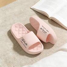 Hellobear Women's Comfy Slip-On Slippers, Unisex Open-Toe Soft Sole Shoes. Summer Ultra-Light Platform Sandals For Home, Bathroom, Beach & Vacation. - Hồng - Xem 6