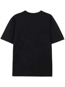 Women's Clothing 100% Men's T-Shirt - Short Sleeve, Crew Neck, Digital Print, Comfortable For All Seasons, Machine Washable, Ideal For Daily Outings, Circular Design, Casual Summer Style, Christian Style With Sacred Heart Of Jesus For Fitness Enthusiasts | Catholic | Christian | Church Clothing Women's Shirts - 黑色 - 查看 2
