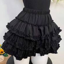 Lolita Style Cute Cake Skirt Women Japanese Sweet Y2K Lace Ruffles High Waist Mini Skirt Harajuku Princess Party Skirts - 879 - 查看 7
