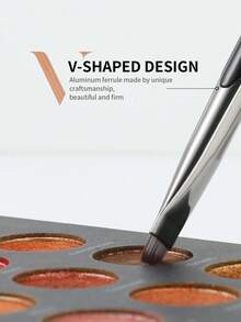 DUcare 1pc Classic Black Eyebrow/Eyeliner Brush, Soft Dense Bristles, Angled Design For Precise Eye Makeup Application, Multi-Functional Makeup Brush - Black - View 6