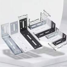 2pcs 90 Degree Right Angle L-Shaped Brackets, Heavy Duty Thickened Triangular Support Brackets, Furniture Connectors, Angle Iron Reinforcement, Shelf Brackets With Screws, Wall Corner Brackets, Wall Shelf Support, Furniture Reinforcement Brackets For Woodworking, Cabinets, Tables - A - View 3
