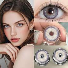 Halloween 3D Devil's Eye Shape C0ntactLens Case Kit, Cream Gel Box With Mirror,Tweezers Remover Tool, Portable Travel Accessory For Daily Outdoor Use,Christmas Day Cosplay/Festival Cosplay - màu nâu - Xem 3