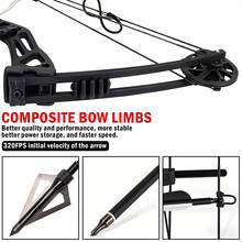 BROWNDATE Pro Thunder Adult Compound Bow Kit, 30-60 Adjustable, Ambidextrous Design, Aluminum Alloy Riser, 75% Effort-Saving Cam, New Type Smooth & Stable Complete Accessories Set With Arrows, Precision Sight & Release,Easy To Control For Practice & Outdoor Training - [Advanced Full Accessory Set] Thunder Compound Bow Pro - View 10