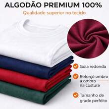 Camisa Camiseta feminina, estampa medalha de São Bento, estilo casual/streetwear, algodão, confortável. 100% Algodão - Rosa Bebê - Visão 3