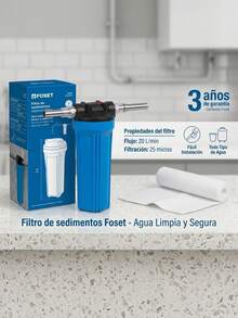 Filtro de Sedimentos para Agua Foset para Tinaco y Cisterna, Sistema de Filtrado de 25 Micras con Flujo de 20 L/min - Ver 3