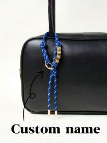 Gantungan Tas Tali yang Dipersonalisasi, Gantungan Kunci Nama Kustom, Aksesori Paracord Buatan Tangan - MultiWarna - View 1