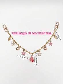 1件海洋生物吊坠，链条包挂饰，女士单肩包装饰，夏季海滩风海星贝壳海螺包链，金色珍珠配饰，海洋主题女士包包挂饰，甜美度假夏季旅行手提包背包时尚配饰，海洋海滩美学，适用于钱包、单肩包及各种装饰，节日礼物 - 彩色 - 查看 6