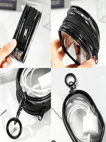 Portable Mini Transparent Zipper Storage Bag, Small Multi-Functional Storage Bag,Transparent Travel Accessory Pouch, Travel Essentials - Multicolor - View 11