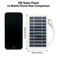 2pcs 2W Solar Panels, Suitable For Outdoor Hiking And Camping - View 8