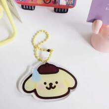 SANRIO 新款趣味汗流浃背的三丽鸥钥匙扣 Kuromi Pochacco 亚克力包包挂件 - A - 查看 4