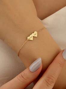 Una exquisita pulsera personalizada de acero inoxidable con grabado láser, un regalo único e ideal para novias, madres, familia y amigos - Multicolor - Ver 5