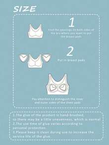 1/2 Pairs Double Sided Sticky Push Up Bra Inserts - Reusable Adhesive Bra With Padding - Sticky Bra For Dresses Bikinis Bra Inserts - Multicolor - View 9