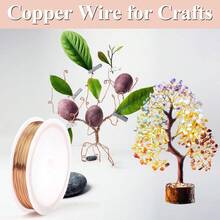 Opvixi Copper Wire, 24 Gauge 98.5 FT 99.9% Pure Copper Wire For Jewelry Making, Electroculture, Gardening, Beading, Plants, Crafts, Science Projects, DIY Artwork - ColorB - View 6