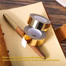 Solid Foil Washi Tape - Low Tack Self Adhesive Decorative Washi Tape Shiny Metallic Color - 3/5 Inch Wide And 66 FT Long Total, Gold - Gold - View 3