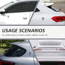 3 Pcs 3D Cross Car Decals Metal Jesus Emblem Cross For Car Exterior With Self-Adhesive 2.5"*1.8" Christian Auto Motorcycle Sticker For Trunk Tailgate Fender Decoration Black - như hình - Xem 7