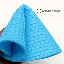 2/4pcs Upgraded Round Honeycomb Silicone Heat Insulation Pad, High Temperature Resistant Non-Slip Easy To Clean Scratch-Resistant Mat, Suitable For Kitchen Pot Holder, Office Desk Coaster, Home Dining Table, Library Bookshelf Decor - Multicolor - View 6