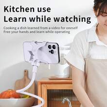Giá đỡ điện thoại xoay 360 độ, có thể điều chỉnh hướng và góc, cấu trúc chắc chắn và bền bỉ, giá đỡ điện thoại tiện dụng đặt cạnh giường cho người dùng hay ngồi gù lưng. - nhiều màu - Xem 7