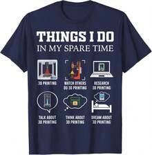 Things I Do In My Free Time: 3D Printing - Funny 3D Printer T-Shirt - 白色 - 查看 1