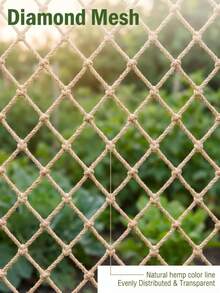 Retro Jute Rope Net, Available In Various Specifications - Suitable For Outdoor Decoration, Outdoor Nets, Rope Nets, Cat Balcony Nets, Stair Railings Nets, And Indoor And Outdoor Decorative Rope Nets. - Hemp Rope Mesh - View 7