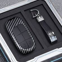 Vỏ bọc chìa khóa xe hơi bằng sợi carbon ABS phù hợp với các dòng xe Dodge Ram, Journey, Durango, Grand Cherokee và Chrysler. - 2 chìa khóa - Xem 10