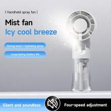800mAh Handheld Misting Fan, Portable 4-Speed Rechargeable Personal Fan With Nano Mist, Quiet Design, Suitable For Travel, Office, Outdoor Use - 手持 - 查看 1