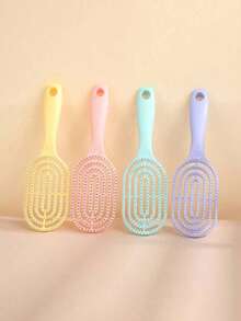 Lược chải tóc Macaron mềm mại, lược massage dùng để tạo kiểu tóc tại nhà. - Hình vuông - Xem 7