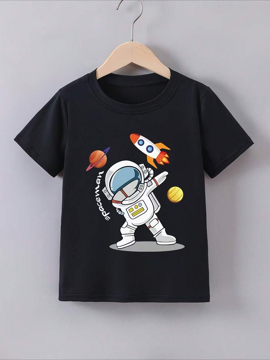 Young Boys T-Shirts - 黑色 - 查看 1