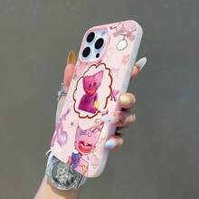 Collage del personaje de terror rosa Kissy Missy.funda de teléfono Fundas compatibles con ,Apple,VIVO,OPPO,,, y Honor.Fabricadas en silicona TPU,ofrecen protección contra golpes y caídas. - Rosa - Ver 6