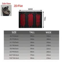 2D Flat, Top Choice [1pc Of Vintage Backdrop Fabric] VintageStyle In Black And Red, 1pc Of Flat Design Backdrop Fabric Suitable Parties, Living Rooms, Offices, Bars, Cafes, Home Decor, Midsummer Festival - 1pc - 查看 8