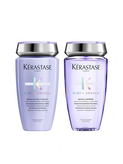 Kérastase [Bundle] Blond Absolu Bain Ultra-Violet Shampoo 250 Ml + Purple Shampoo 250 Ml