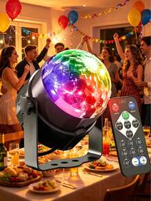 Đèn cầu disco LED RGB - Đèn tiệc kích hoạt bằng âm thanh có điều khiển từ xa dành cho phòng ngủ, karaoke và sàn nhảy. - ánh sáng đa sắc - Xem 3