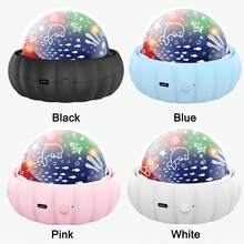 2合1夜燈投影機，海洋與星月2種色調，360°旋轉星空投影機，變色設計，適合萬聖節、聖誕節、臥室、派對與節日裝飾，營造放鬆的居家氛圍 - Ocean and Star Moon - 查看 11