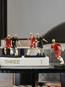 Birthday Gift For Classmates - Football Figurine Home Decor, Creative Liquor Cabinet/Office Desk Decoration, Modern Sports Theme Sculpture, ABS Material, Desktop Decor, Home Decoration, Original Art Sculpture, Living Room Decor, Birthday Gift For Classmates, Perfect For Football Fans - Multiple Styles - View 3