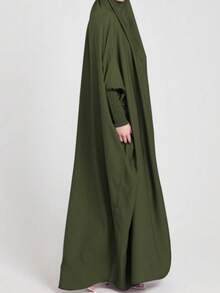 1 chiếc Khima (khăn choàng cầu nguyện) Jilbab, thiết kế rộng rãi, kín đáo, khăn trùm đầu cầu nguyện cao cấp dành cho phụ nữ Hồi giáo, trang phục Hồi giáo Khimar Abaya Jilbab, vật dụng cần thiết khi đi du lịch, khăn tắm biển. - Nhiều màu - Xem 4
